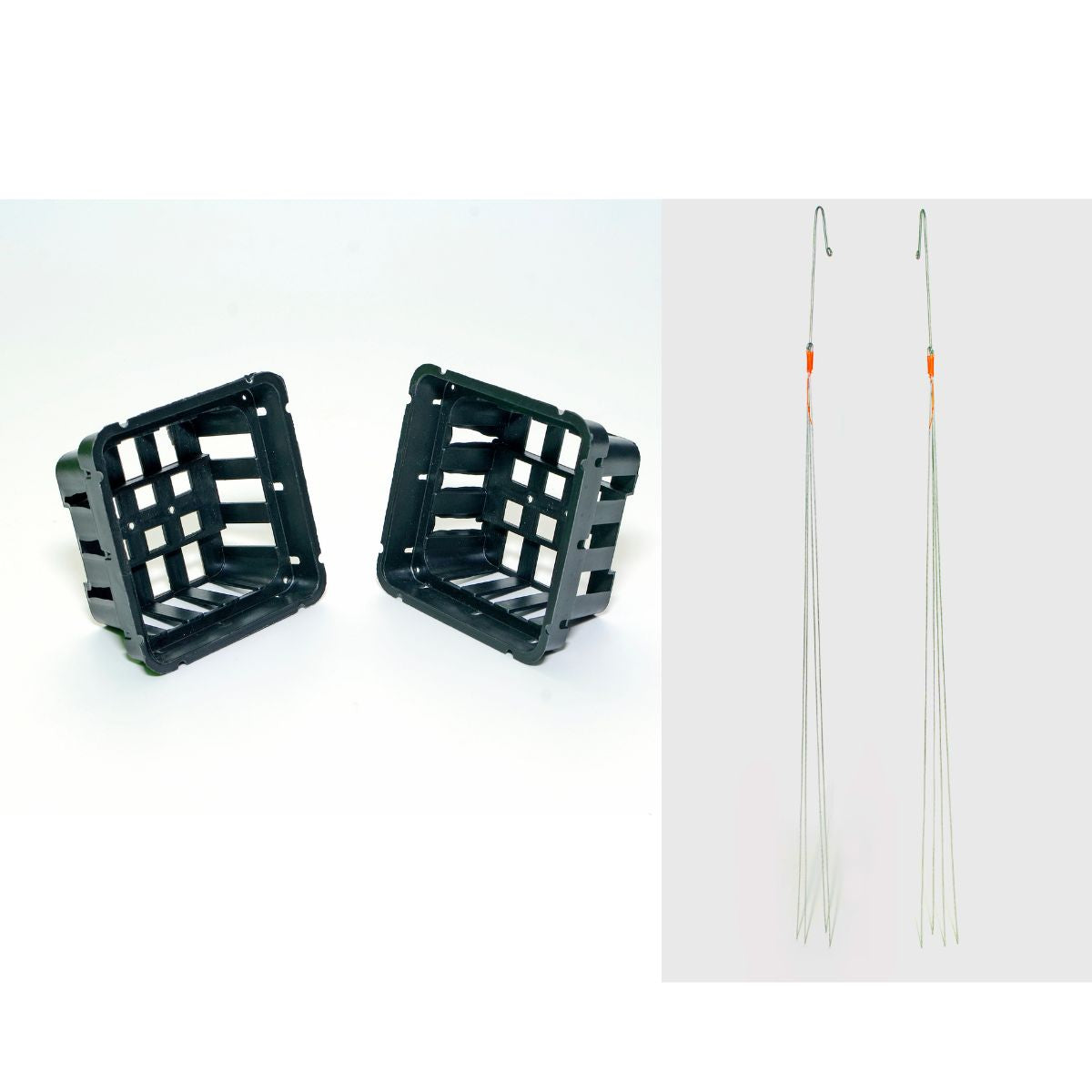 Square Net Pot with Wire Hanger - Stylish and Functional Plant Container for Orchids